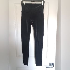 Black Velvet SPANKS High Waisted Leggings Large